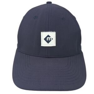 Moxie Baseball Cap Blue White OS Adjustable Slideback Logo Patch Performance Hat